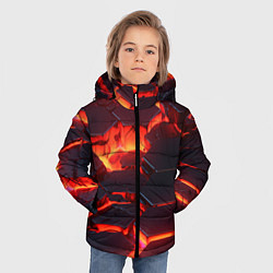 Куртка зимняя для мальчика Огненные наносоты, цвет: 3D-черный — фото 2