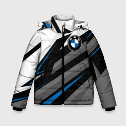 Куртка зимняя для мальчика БМВ - спортивная униформа, цвет: 3D-светло-серый