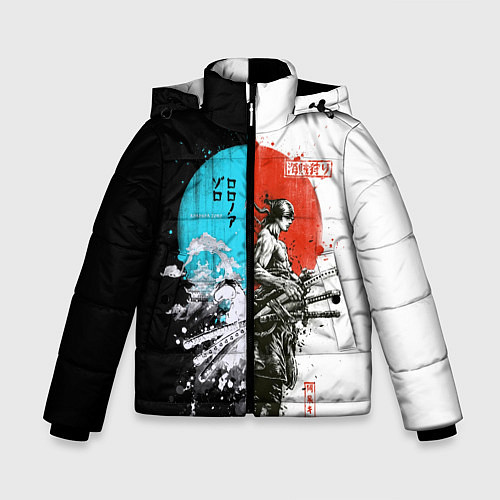 Зимняя куртка для мальчика Зоро в инверсии - One Piece / 3D-Красный – фото 1