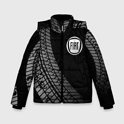 Куртка зимняя для мальчика Fiat tire tracks, цвет: 3D-черный