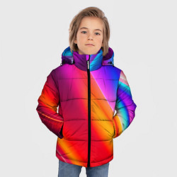 Куртка зимняя для мальчика Неоновая радуга, цвет: 3D-красный — фото 2
