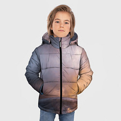 Куртка зимняя для мальчика Часть металлической планеты и туман, цвет: 3D-светло-серый — фото 2