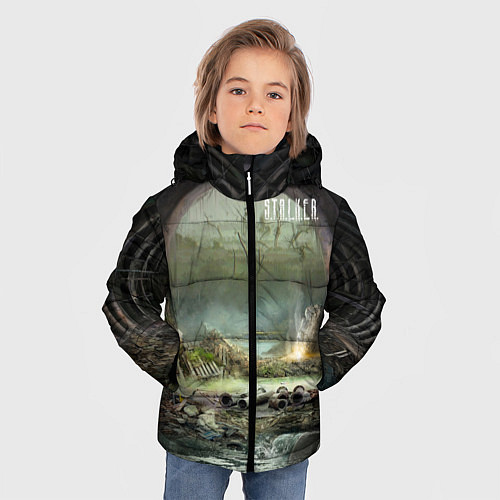 Зимняя куртка для мальчика Stalker выход из коллектор / 3D-Светло-серый – фото 3