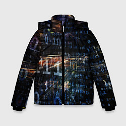 Куртка зимняя для мальчика Шифр, цвет: 3D-черный