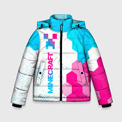 Зимняя куртка для мальчика Minecraft neon gradient style: по-вертикали