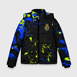 Куртка зимняя для мальчика Реал Мадрид фк, цвет: 3D-светло-серый
