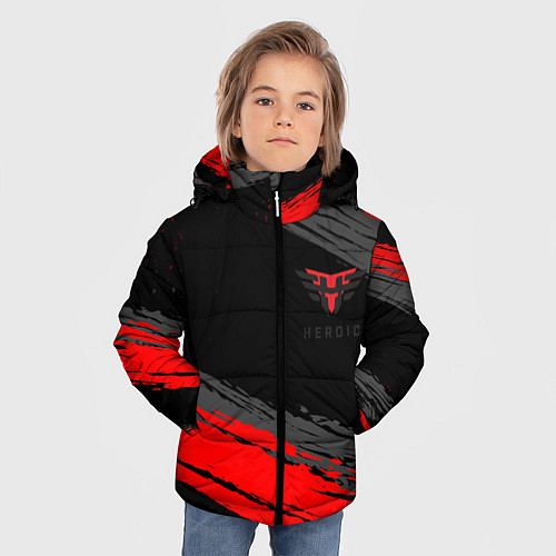 Зимняя куртка для мальчика Heroic black / 3D-Светло-серый – фото 3