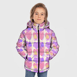 Куртка зимняя для мальчика Нежные сердечки, цвет: 3D-красный — фото 2