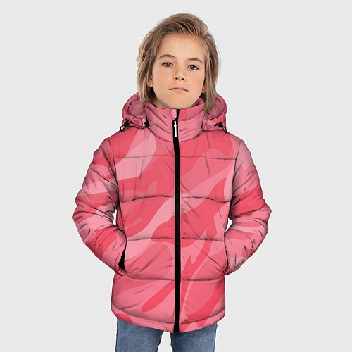 Зимняя куртка для мальчика Pink military / 3D-Светло-серый – фото 3