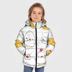 Куртка зимняя для мальчика Привет цыпленок, цвет: 3D-черный — фото 2