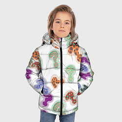 Куртка зимняя для мальчика Вопросики, цвет: 3D-красный — фото 2