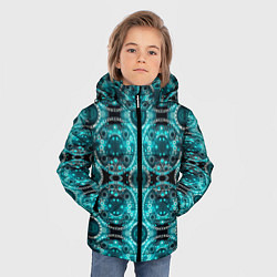 Куртка зимняя для мальчика Светящееся НЛО, цвет: 3D-черный — фото 2