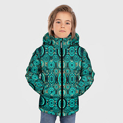 Куртка зимняя для мальчика Светящиеся летающие тарелки, цвет: 3D-черный — фото 2