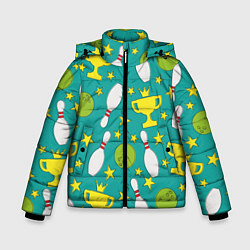 Куртка зимняя для мальчика Bowling game, цвет: 3D-светло-серый