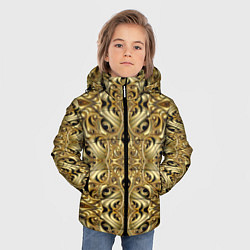 Куртка зимняя для мальчика Золотая кольчуга, цвет: 3D-черный — фото 2