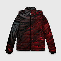 Куртка зимняя для мальчика Темно-красная текстура, цвет: 3D-красный