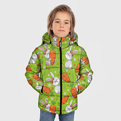 Куртка зимняя для мальчика Летние зайчики, цвет: 3D-светло-серый — фото 2