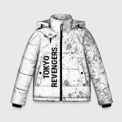 Куртка зимняя для мальчика Tokyo Revengers glitch на светлом фоне: по-вертика, цвет: 3D-черный