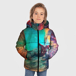 Куртка зимняя для мальчика Аморфный цветастый космос, цвет: 3D-светло-серый — фото 2