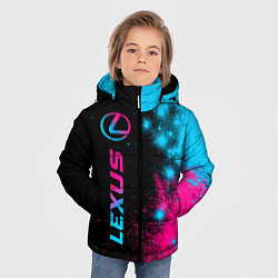 Куртка зимняя для мальчика Lexus - neon gradient: по-вертикали, цвет: 3D-черный — фото 2