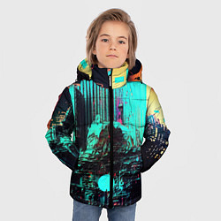 Куртка зимняя для мальчика Городская радиоволна, цвет: 3D-светло-серый — фото 2