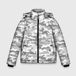 Куртка зимняя для мальчика Камуфляж серый, цвет: 3D-светло-серый