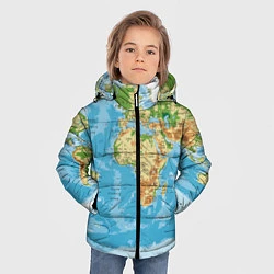 Куртка зимняя для мальчика Атлас мира, цвет: 3D-черный — фото 2
