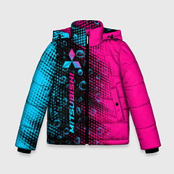 Зимняя куртка для мальчика Mitsubishi - neon gradient: по-вертикали