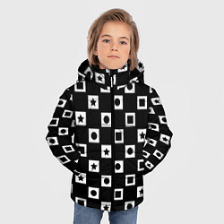Куртка зимняя для мальчика Геометрические узоры, цвет: 3D-красный — фото 2