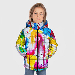 Куртка зимняя для мальчика Красочный принт, цвет: 3D-красный — фото 2
