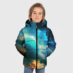 Куртка зимняя для мальчика Далекий космос, цвет: 3D-светло-серый — фото 2