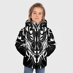 Куртка зимняя для мальчика Белый узор, цвет: 3D-черный — фото 2