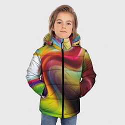 Куртка зимняя для мальчика Rainbow waves, цвет: 3D-красный — фото 2