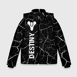 Зимняя куртка для мальчика Destiny glitch на темном фоне: по-вертикали