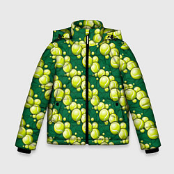 Куртка зимняя для мальчика Большой теннис - мячики, цвет: 3D-черный