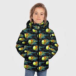 Куртка зимняя для мальчика Мячики теннисные, цвет: 3D-светло-серый — фото 2