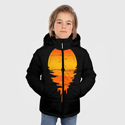 Куртка зимняя для мальчика Лавовый закат, цвет: 3D-красный — фото 2