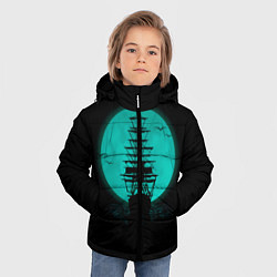 Куртка зимняя для мальчика Мрачный корабль, цвет: 3D-светло-серый — фото 2