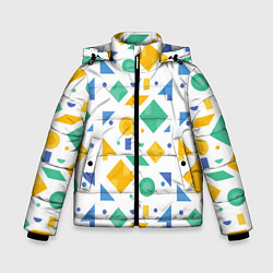 Куртка зимняя для мальчика Funny geometry, цвет: 3D-черный