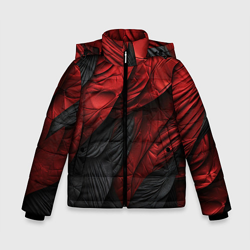 Зимняя куртка для мальчика Red black texture / 3D-Красный – фото 1