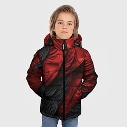 Куртка зимняя для мальчика Red black texture, цвет: 3D-красный — фото 2