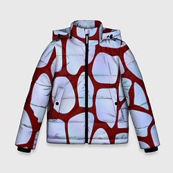 Куртка зимняя для мальчика Клеточная ткань, цвет: 3D-светло-серый