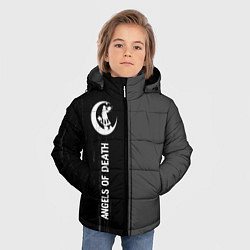 Куртка зимняя для мальчика Angels of Death glitch на темном фоне: по-вертикал, цвет: 3D-черный — фото 2
