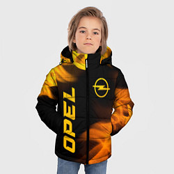 Куртка зимняя для мальчика Opel - gold gradient: надпись, символ, цвет: 3D-черный — фото 2