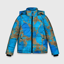 Куртка зимняя для мальчика Голубая яшма, цвет: 3D-светло-серый