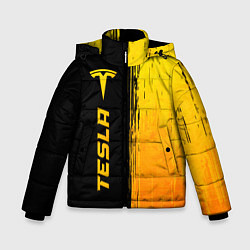 Зимняя куртка для мальчика Tesla - gold gradient: по-вертикали