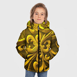 Куртка зимняя для мальчика Желтый объемный узор, цвет: 3D-черный — фото 2
