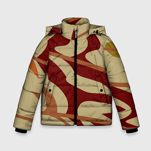 Зимняя куртка для мальчика Камуфляжные паттерн / 3D-Красный – фото 1