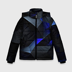 Зимняя куртка для мальчика Black blue abstract