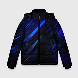 Куртка зимняя для мальчика Blue black texture, цвет: 3D-черный